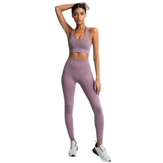 Set Sport Fitness Colanti si Bustiera, Violet