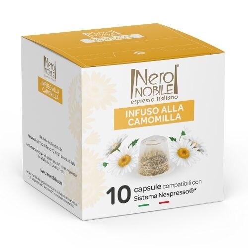 Capsule Compatibile Nespresso Tea Camomilla,10 bucati Nero Nobile, 60 g