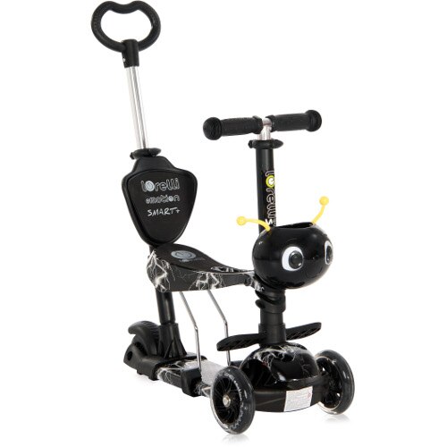 Trotineta Lorelli cu Scaunel pentru Copii Smart Plus, Colectia 2021, Black Flash