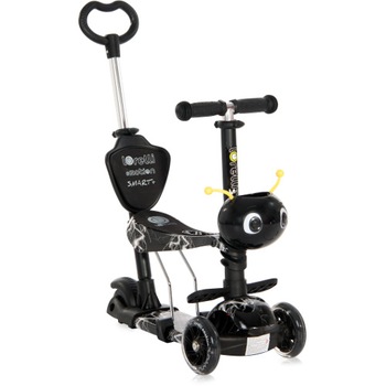 Trotineta Lorelli cu Scaunel pentru Copii Smart Plus, Colectia 2021, Black Flash Trotineta Lorelli cu Scaunel pentru Copii Smart Plus, Colectia 2021, Black Flash
