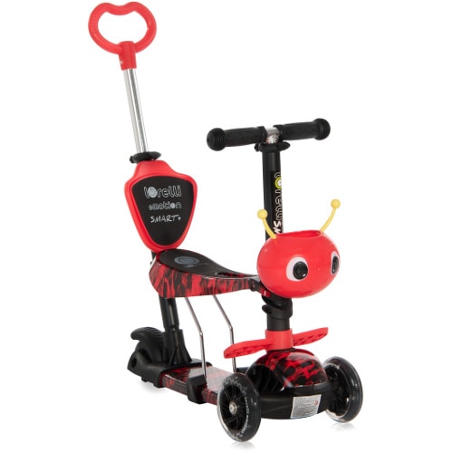 Trotineta Lorelli cu Scaunel pentru Copii Smart Plus, Colectia 2021, Red Fire