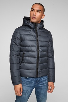 s.Oliver, Geaca usoara cu vatelina si aspect matlasat, Albastru inchis s.Oliver, Geaca usoara cu vatelina si aspect matlasat, Albastru inchis