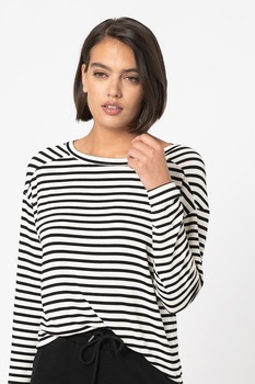 s.Oliver, Bluza lejera in dungi, Alb/Negru, XS s.Oliver, Bluza lejera in dungi, Alb/Negru, XS