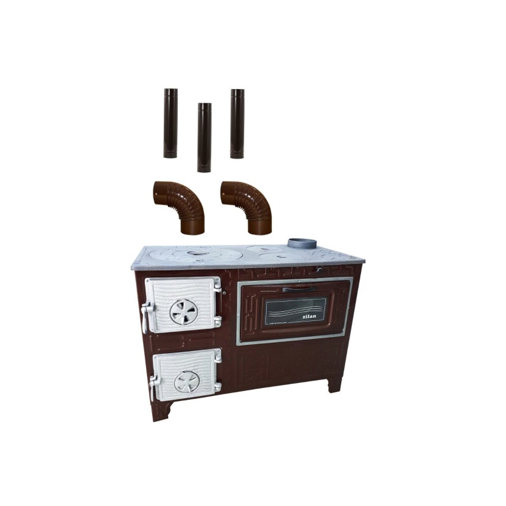 Soba lemne Gospodarul Zilan eco 40 evacuare dreapta , 3 burlane, 2 coturi incluse