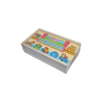 Joc Domino din lemn, 28 de piese, Jucarii, Robentoys® Joc Domino din lemn, 28 de piese, Jucarii, Robentoys®