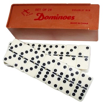 Joc Domino in cutie din plastic, 28 de piese, Robentoys® Joc Domino in cutie din plastic, 28 de piese, Robentoys®