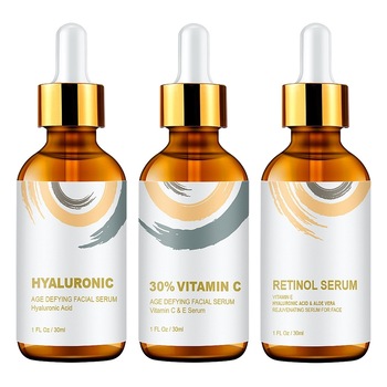 Pachet Premium Ser facial x 3, Acid Hialuronic , Vitamina C , Retinol, 90ml, Envisha Sevich Pachet Premium Ser facial x 3, Acid Hialuronic , Vitamina C , Retinol, 90ml, Envisha Sevich