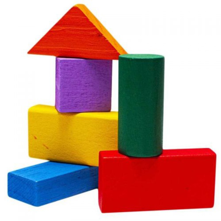 Set 40 Cuburi Din Lemn pentru constructii