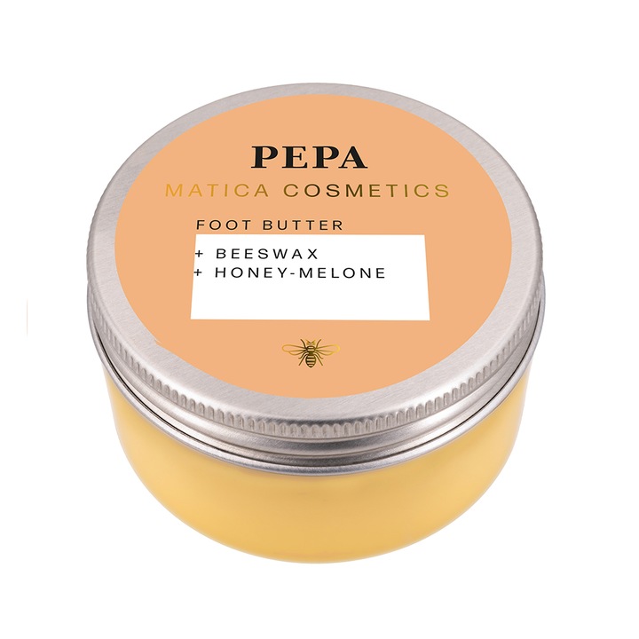 Unt pentru picioare, Matica Cosmetics, Pepene galben, 100 ml