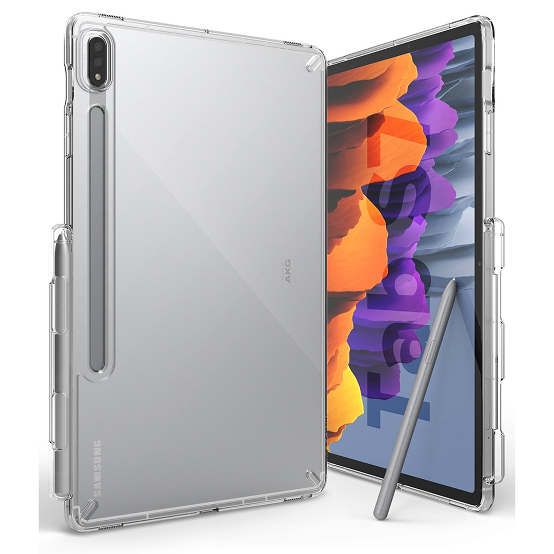 Husa Ringke tableta pentru Samsung Galaxy Tab S7 11.0 T870 / T875 / T876, Next Level Protection, Fusion IAO Design, Army X Shield, Suport pentru Stylus, Clear Case, Transparent