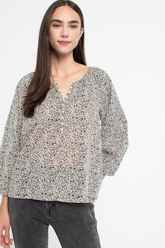 GAP, Bluza lejera cu maneci 3/4, Alb/Negru GAP, Bluza lejera cu maneci 3/4, Alb/Negru