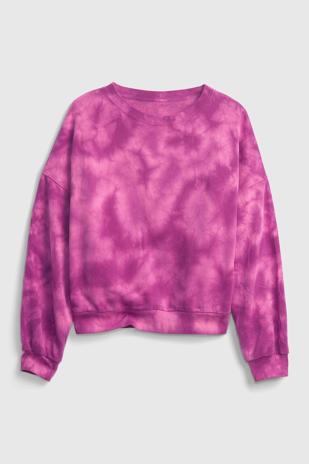 GAP, Bluza sport relaxed fit cu decolteu la baza gatului, Roz