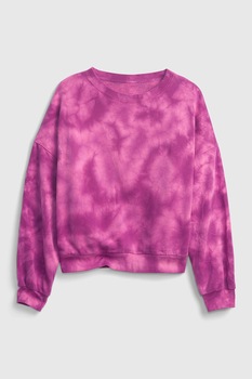 GAP, Bluza sport relaxed fit cu decolteu la baza gatului, Roz GAP, Bluza sport relaxed fit cu decolteu la baza gatului, Roz