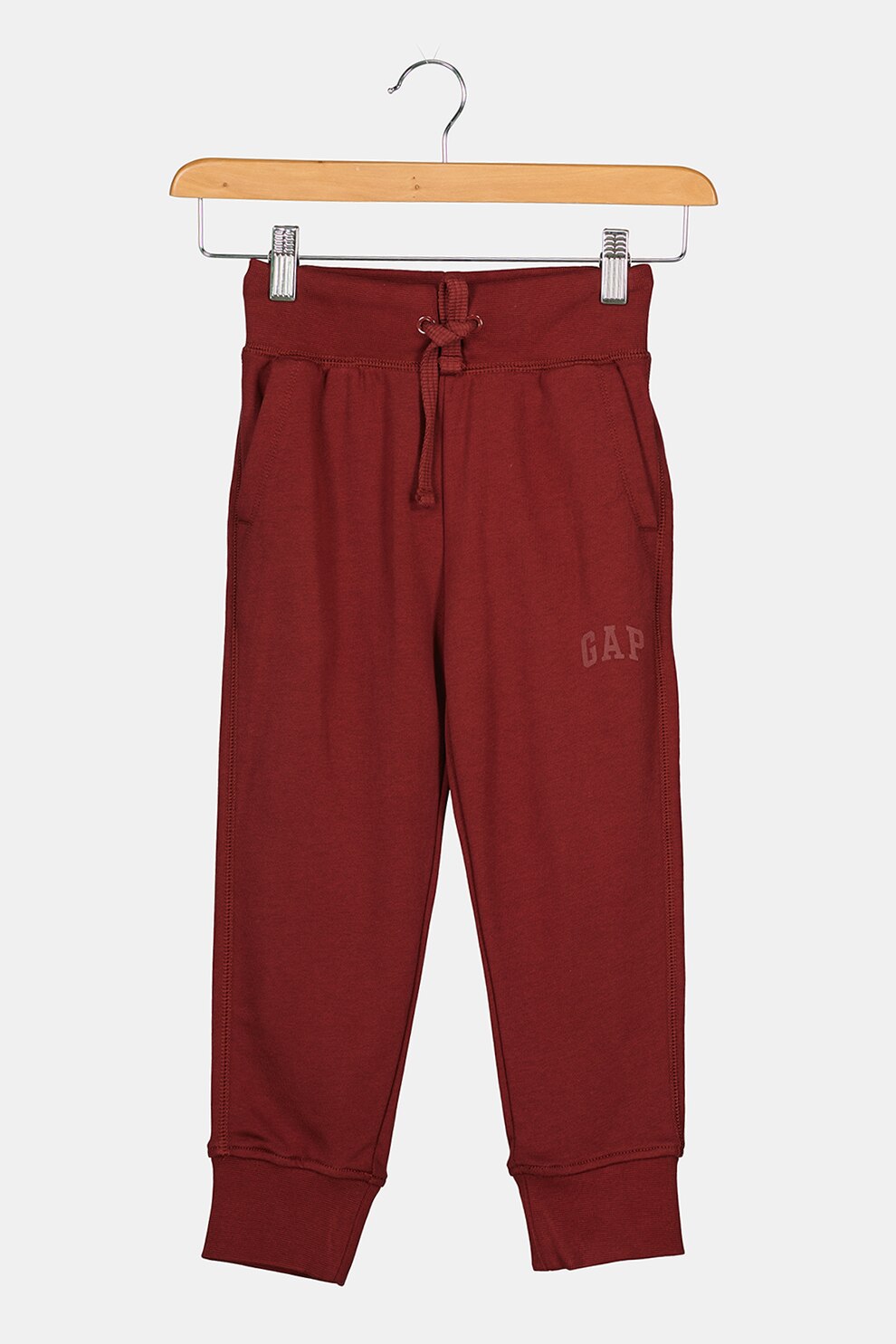 GAP, Pantaloni sport cu snur in talie, Visiniu
