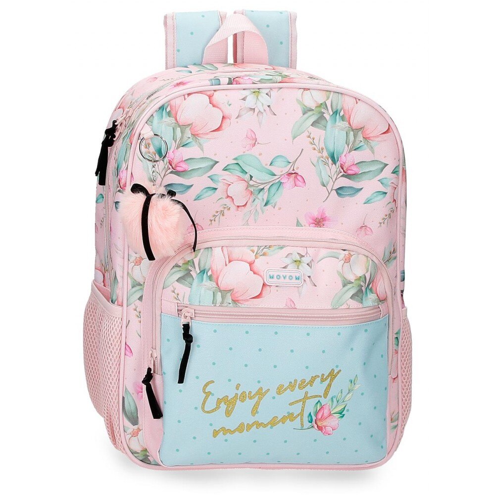 Rucsac scoala Movom Enjoy Every Moment, 30x38x12 cm, Multicolor
