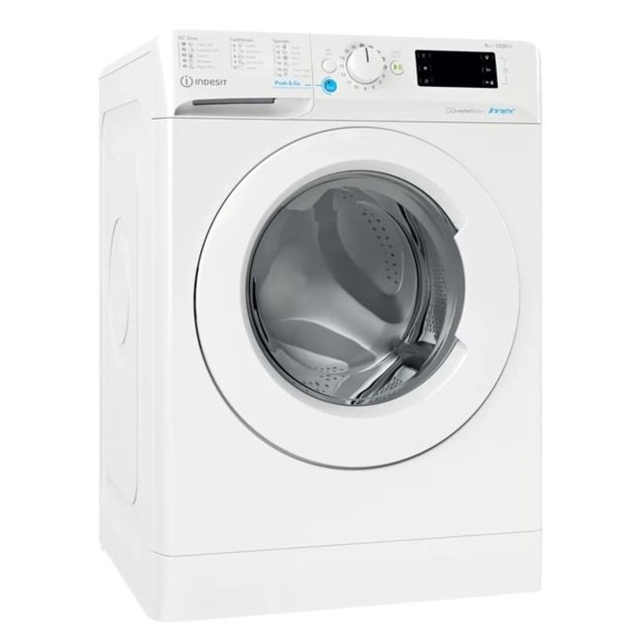 Indesit BWE 81285X W EE N Masina de spalat de sine statatoare cu incarcare frontala, clasa energetica B, 1200 rpm, 8 kg, ECO, Alb