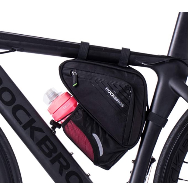 Geanta Triunghiulara cu Suport pentru Sticla Rockbros, Nylon, Negru