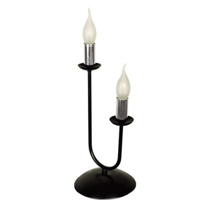 Lampa de masa Lightstyle Bruno, 2xE14, Negru
