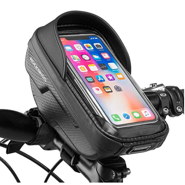 Geanta cu Suport pentru Telefon Mobil de pana la 6.2 inch Rockbros, Plastic, Negru