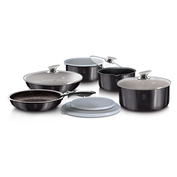 Set oale si tigai marmorate cu maner detasabil,12 piese, din aluminiu forjat Metallic Line Carbon Pro Edition Berlinger Haus BH 6910 Set oale si tigai marmorate cu maner detasabil,12 piese, din aluminiu forjat Metallic Line Carbon Pro Edition Berlinger Haus BH 6910