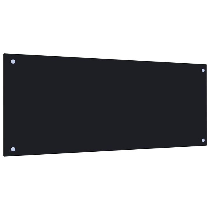 Panou antistropi pentru bucatarie, vidaXL, Sticla securizata, 100 x 40 cm, Negru