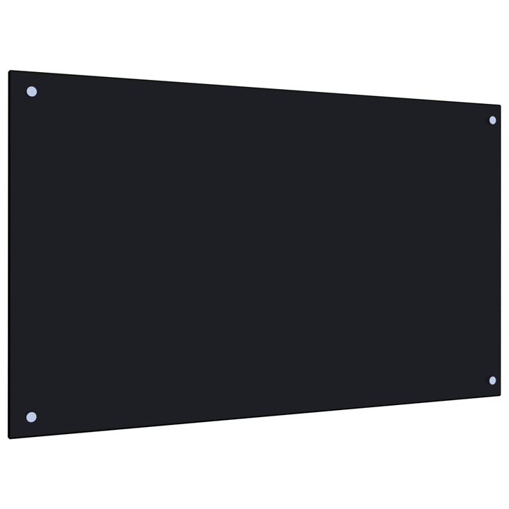 Panou antistropi pentru bucatarie, vidaXL, Sticla securizata, 100 x 60 cm, Negru