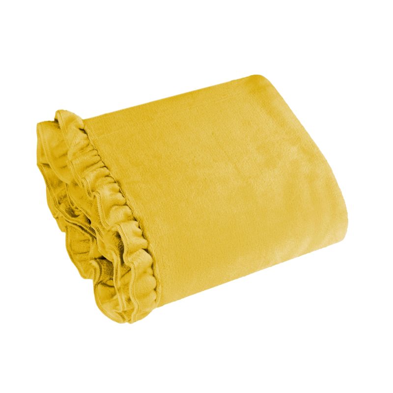 Cuvertura de Pat, Patura pled, Eurofirany, 170x210, DOLLY, Mustar