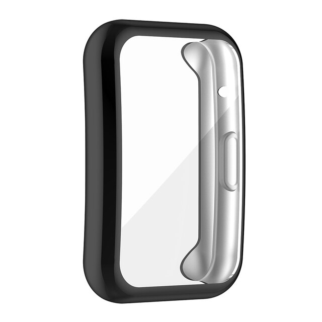 Husa sticla pentru Huawei Watch Fit, OLOEY, Ecran complet, Negru