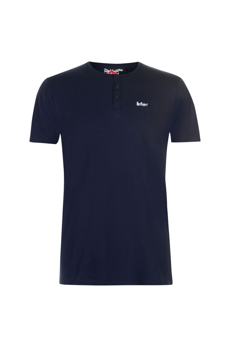 Tricou barbatesc Lee Cooper Button, bleumarin, bumbac, XXL