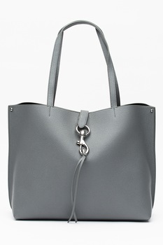 Rebecca Minkoff, Geanta shopper din piele Megan, Gri inchis Rebecca Minkoff, Geanta shopper din piele Megan, Gri inchis