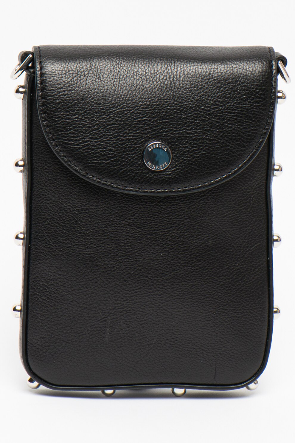 Rebecca Minkoff, Geanta crossbody mica de piele, Negru