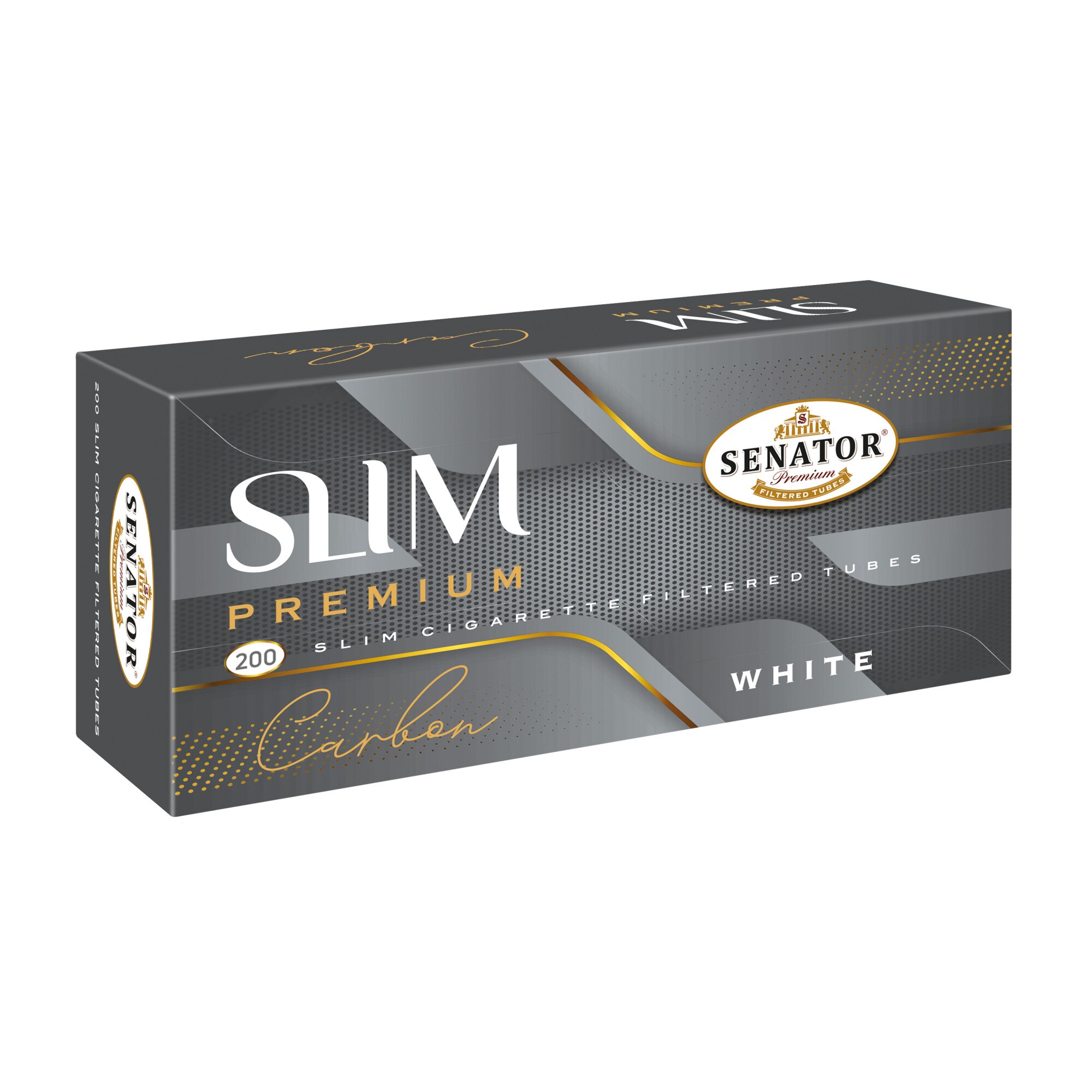 Tuburi tigari SENATOR Ultra Slim - CARBON White 24 mm Filter (200)