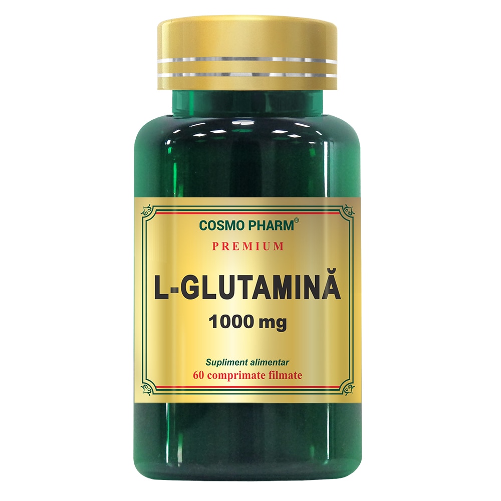 Supliment alimentar L-Glutamina 1000mg Premium, 60 tablete