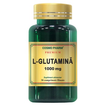 Supliment alimentar L-Glutamina 1000mg Premium, 30 tablete Supliment alimentar L-Glutamina 1000mg Premium, 30 tablete