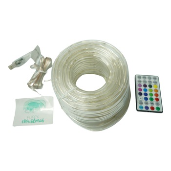 Instalatie de Craciun,20 metri,200 LED-uri,telecomanda 32 de functii,multicolor RGB,USB,tub luminos,interior/exterior,Flippy Instalatie de Craciun,20 metri,200 LED-uri,telecomanda 32 de functii,multicolor RGB,USB,tub luminos,interior/exterior,Flippy