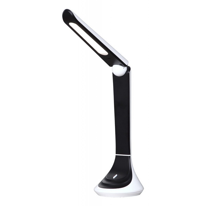 Lampa de birou LED Balor 3958, cu intrerupator touch, 5W, 320lm, lumina neutra, neagra+alba, IP20, Rabalux