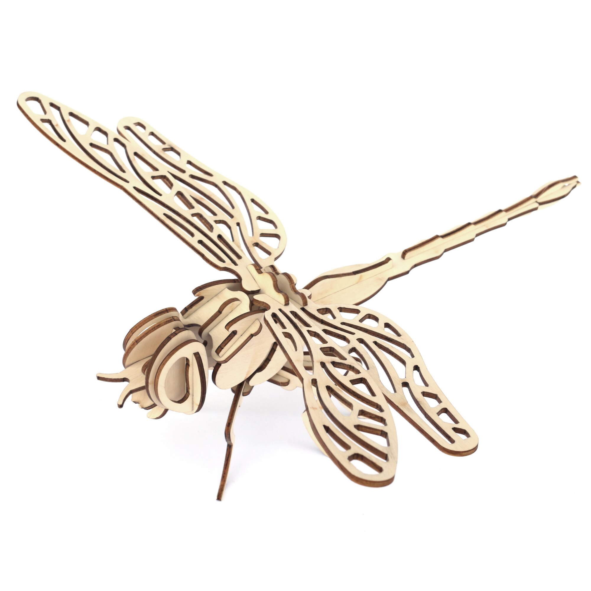 Puzzle 3D montessori libelula din lemn 30 cm x 45 cm