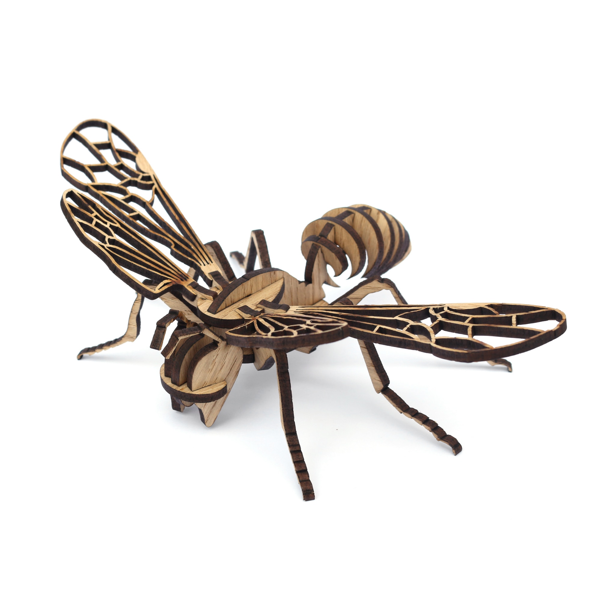 Puzzle 3D montessori albina din lemn 30 cm x 45 cm