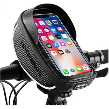 Geanta cu Suport pentru Telefon Mobil de pana la 6.0 inch Rockbros, Microfibra, Negru Geanta cu Suport pentru Telefon Mobil de pana la 6.0 inch Rockbros, Microfibra, Negru