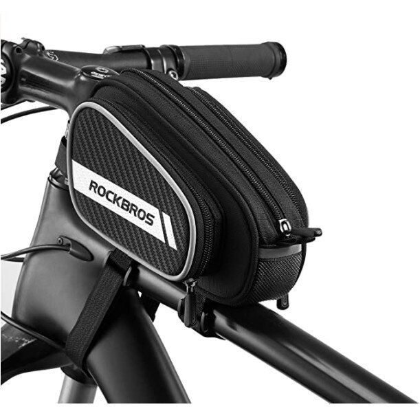 Geanta pentru Bicicleta Rockbros, Reflectorizant, 1.8 l, PVC, Negru/Alb