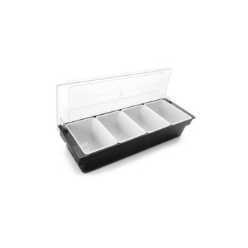 Recipient pentru alimente, cu capac, 4 compartimente, dimensiuni 50x16x9 cm, capacitate 4x750 ml Recipient pentru alimente, cu capac, 4 compartimente, dimensiuni 50x16x9 cm, capacitate 4x750 ml
