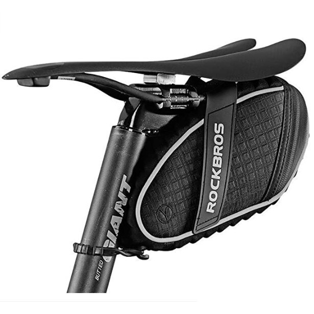 Geanta pentru Bicicleta Rockbros, Reflectorizant, Sintetic, Negru