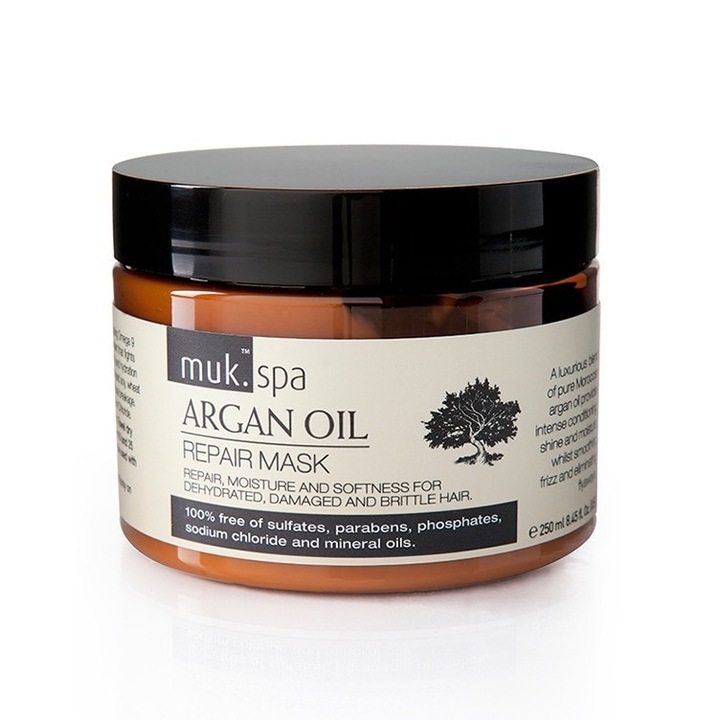 Masca regeneranta / hidratanta par, Muk Hair Care Spa, Ulei de argan, 250 ml