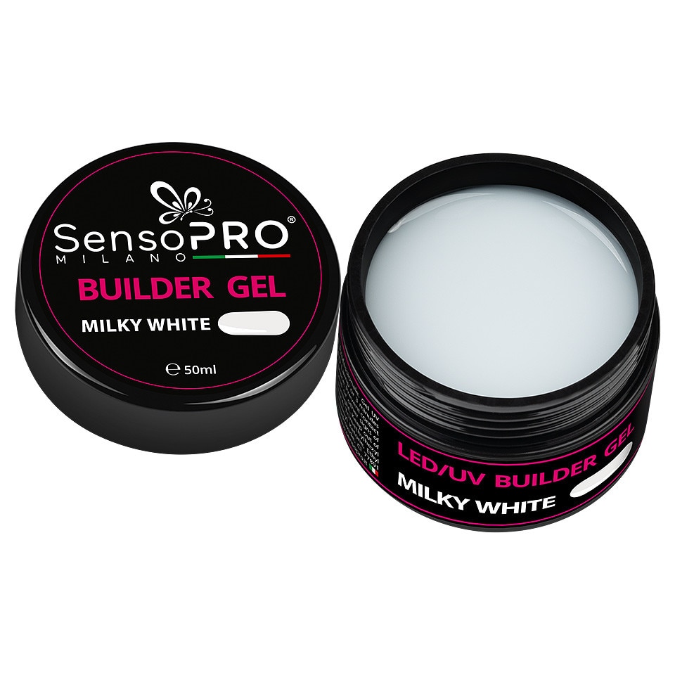 Gel Constructie Unghii SensoPRO Milano 50ml - Milky White