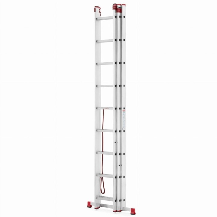 Scara aluminiu 3 tronsoane, 3x9 trepte, certificata TUV-EN131:2018