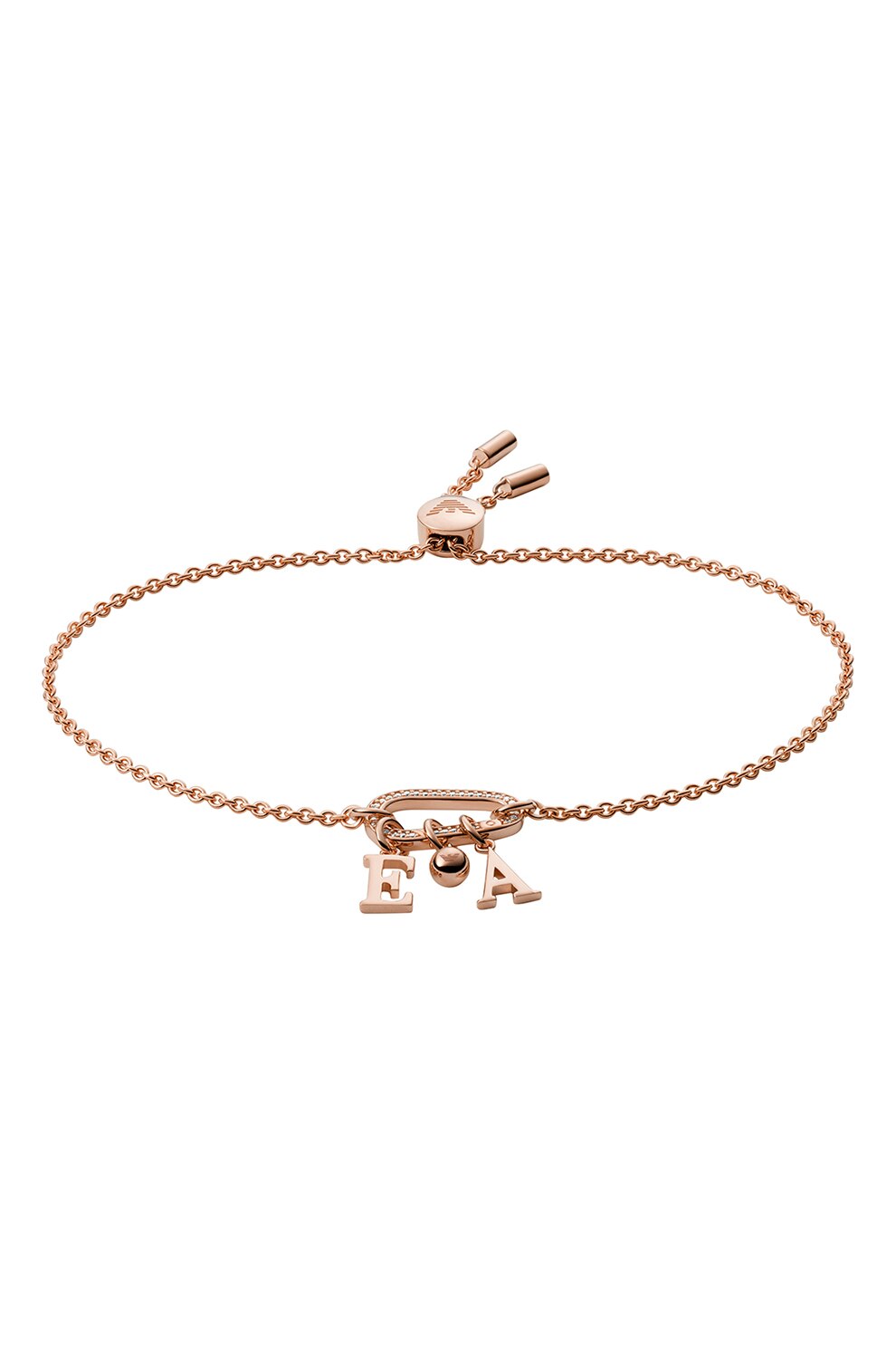 Emporio Armani, Bratara de argint 925 cu inchidere glisanta, Auriu rose