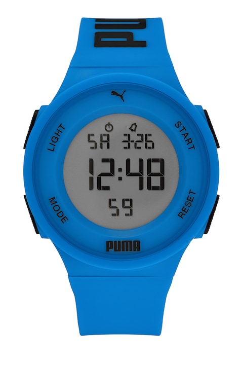 Puma, Дигитален часовник с лого, Син, черен