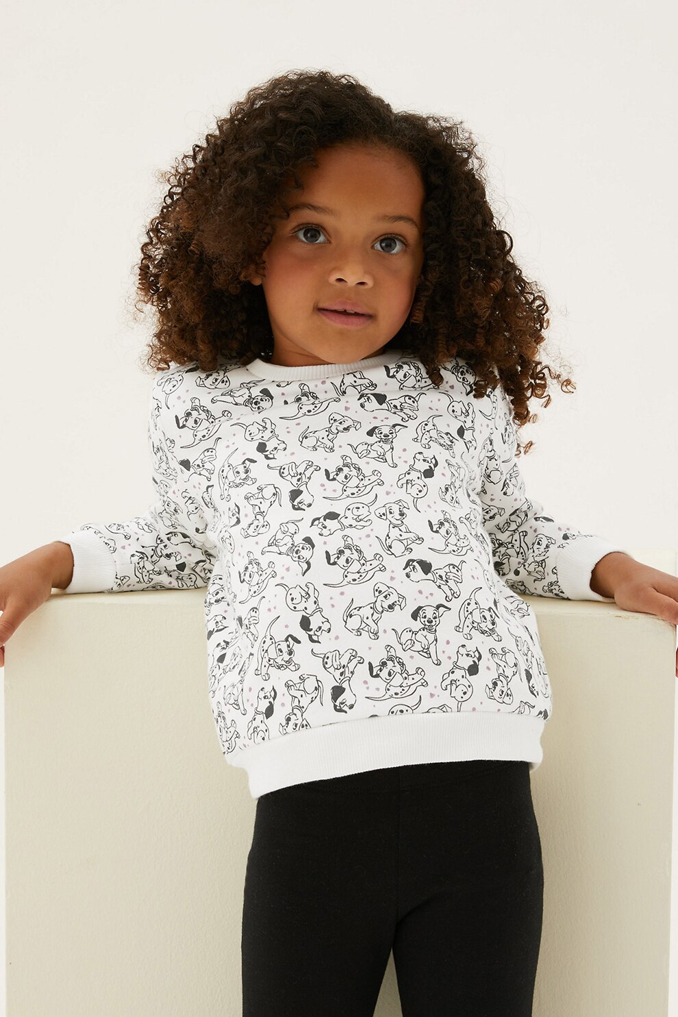 Marks & Spencer, Bluza sport cu imprimeu cu desene animate, Alb