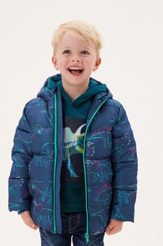 Marks & Spencer, Jacheta cu vatelina si imprimeu, Bleumarin/Turcoaz, 90-98 CM Marks & Spencer, Jacheta cu vatelina si imprimeu, Bleumarin/Turcoaz, 90-98 CM