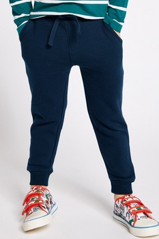 Marks & Spencer, Pantaloni sport cu croiala conica si snur de ajustare, Bleumarin inchis, 90-98 CM Marks & Spencer, Pantaloni sport cu croiala conica si snur de ajustare, Bleumarin inchis, 90-98 CM